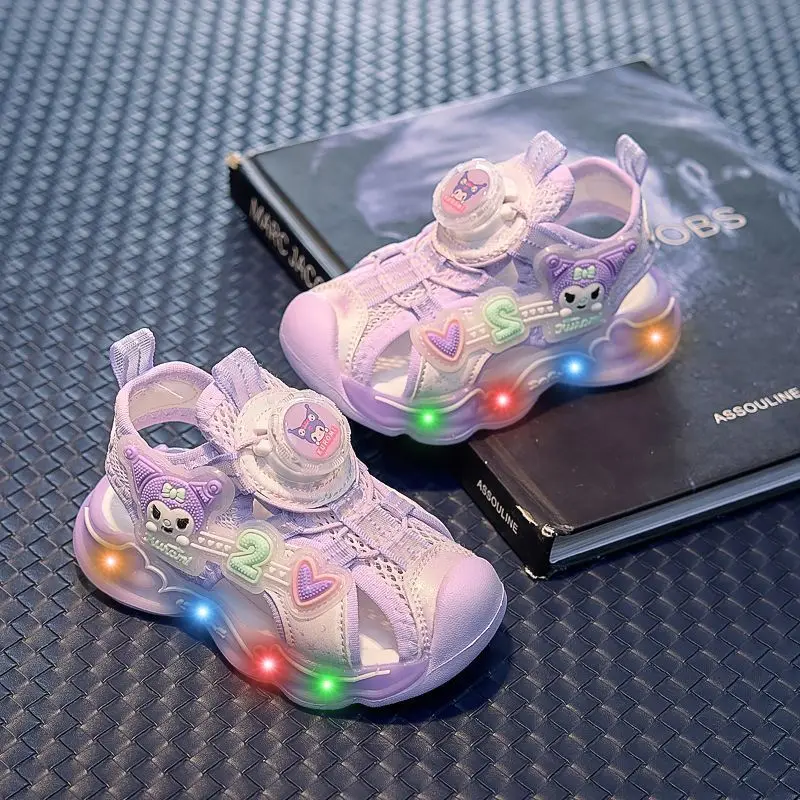 Sanrio Kuromi Melody Girls New Led Lights Flat Sandals Children Shoes Cartoon Princess Shoes Teenage Sports Beach Shoes Gifts
Sanrio Kuromi Melody Girls New Led Lights Flat Sandals Children Shoes Cartoon Princess Shoes Teenage Sports Beach Shoes Gifts