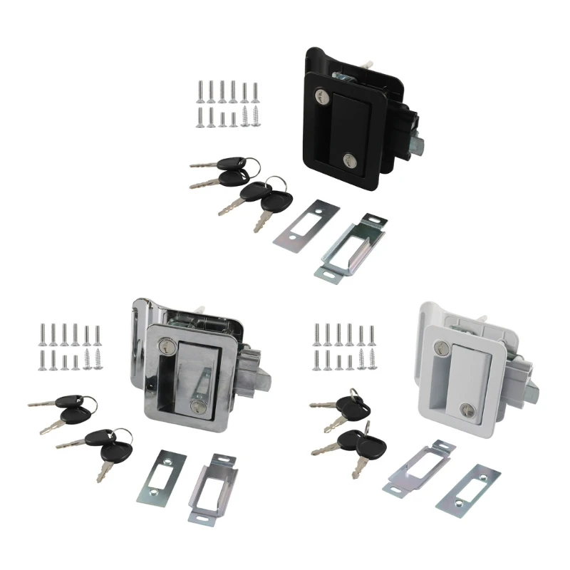 1 Set RV Camper Entry Door Lock Latch Handle Inside Outside Double Open Door Lock Zinc Alloy Replacement for Caravan Trailer
1 Set RV Camper Entry Door Lock Latch Handle Inside Outside Double Open Door Lock Zinc Alloy Replacement for Caravan Trailer