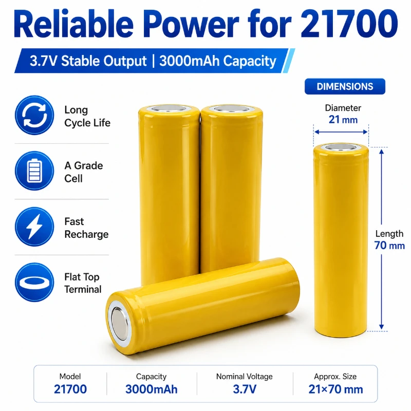 21700 Lithium Battery 3000mAh Full Capacity Flat Head Energy Storage Lithium Battery 21700 3000MAH Range Rechargeable Battery
21700 Lithium Battery 3000mAh Full Capacity Flat Head Energy Storage Lithium Battery 21700 3000MAH Range Rechargeable Battery