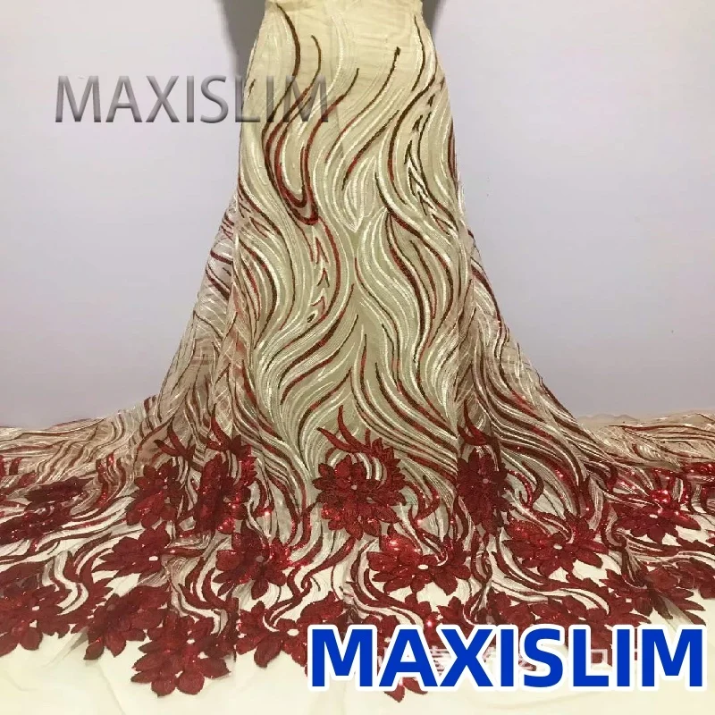 Hot Selling 5Yards/Lot African Lace Fabric Mesh Embroidered Sequin Fabric Party Dress DIY Sewing Glitter Fabric Width 125CM
Hot Selling 5Yards/Lot African Lace Fabric Mesh Embroidered Sequin Fabric Party Dress DIY Sewing Glitter Fabric Width 125CM