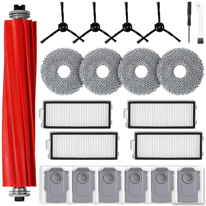 A74E-Accessory Set For Roborock Qrevo S/Qrevo Pro Robot Vacuum Cleaner, Replacement Main Brush Dust Bags Mop Pads Filters
A74E-Accessory Set For Roborock Qrevo S/Qrevo Pro Robot Vacuum Cleaner, Replacement Main Brush Dust Bags Mop Pads Filters