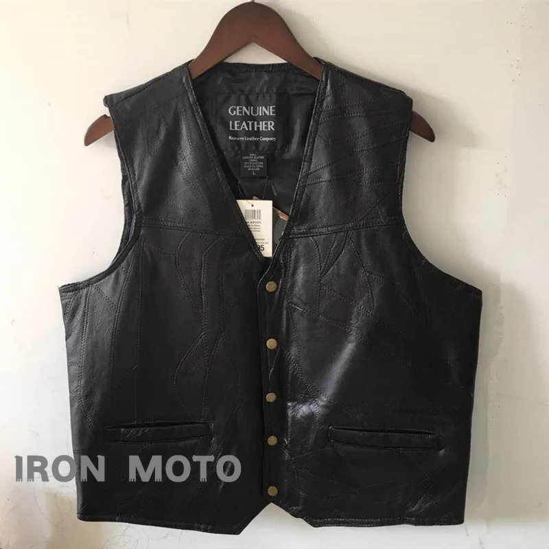 Cruiser Motorcycle Vests Men‘s Retro Black Street Leather Vest for Cafe Moto V Collar Sheepskin Motorcycle Jackets Large Size
Cruiser Motorcycle Vests Men‘s Retro Black Street Leather Vest for Cafe Moto V Collar Sheepskin Motorcycle Jackets Large Size
