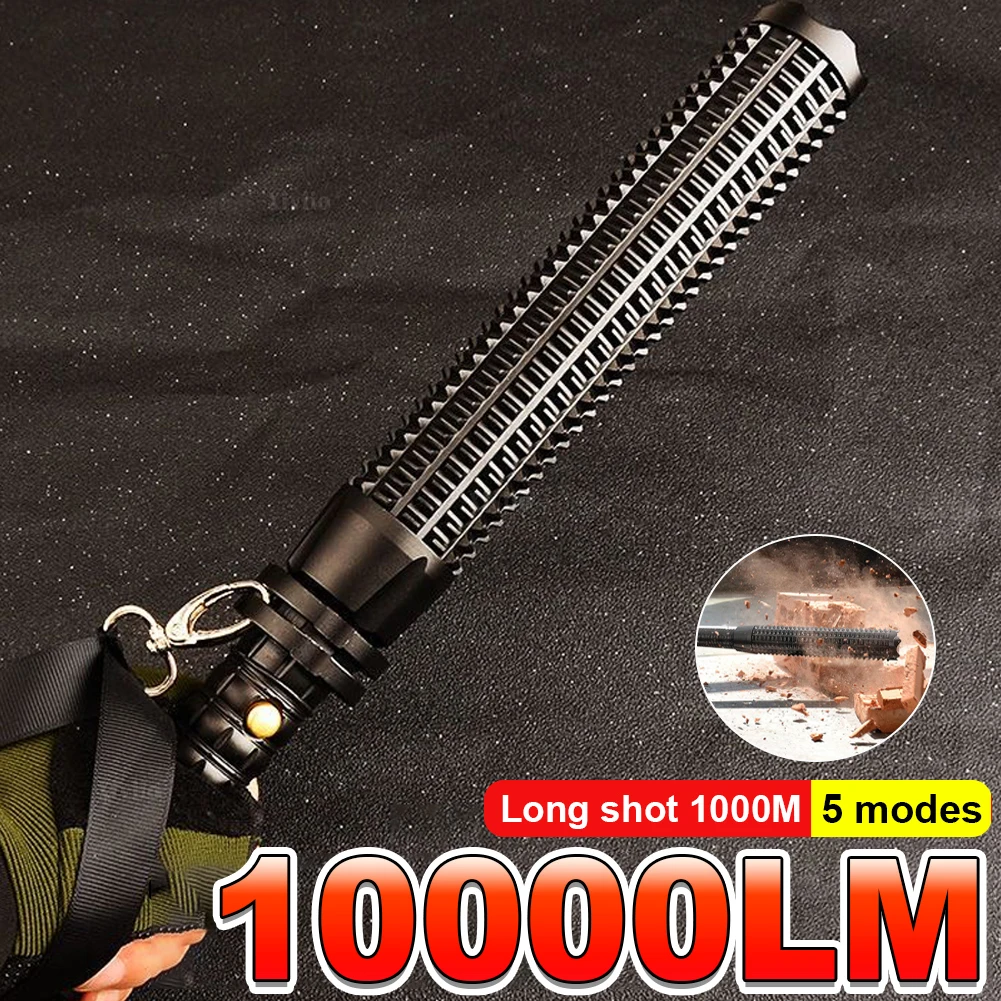 1000000LM Self Defense Flashlight Zoomable Baseball Bat LED Flashlights Rechargeable Torch Light Super Bright Emergency Lantern
1000000LM Self Defense Flashlight Zoomable Baseball Bat LED Flashlights Rechargeable Torch Light Super Bright Emergency Lantern