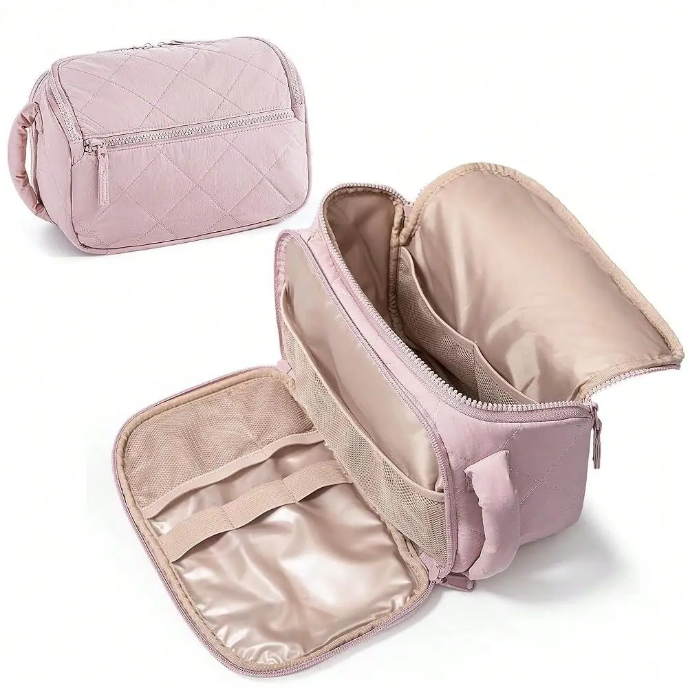 Toiletry Bag For Women, Water Resistant Makeup Organizer With WideOpen Design For Toiletries And Cosmetics, Pink Bag Only
Toiletry Bag For Women, Water Resistant Makeup Organizer With WideOpen Design For Toiletries And Cosmetics, Pink Bag Only