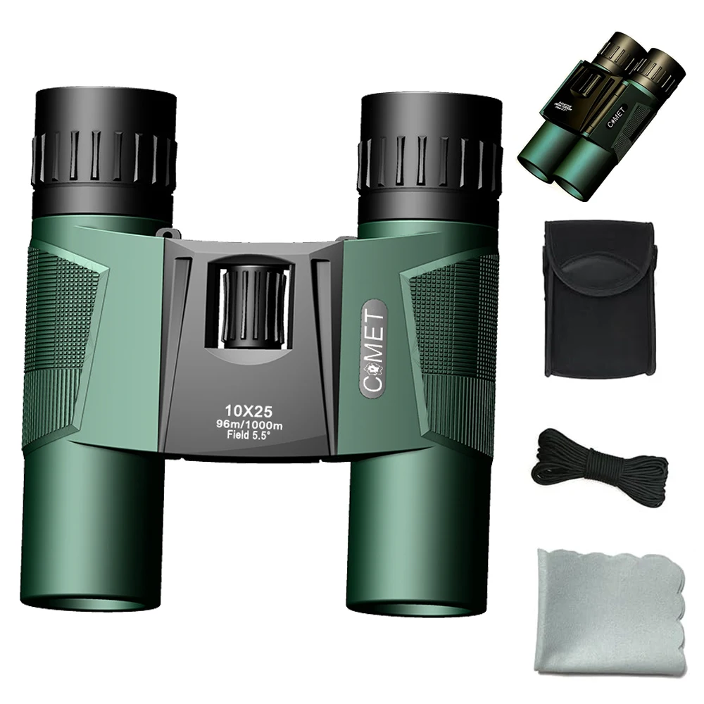 10X25 Compact Binocular for Adult and Kid Mini Pocket Lightweight Binoculars Folding Portable Travel Binocular for Bird Watching
10X25 Compact Binocular for Adult and Kid Mini Pocket Lightweight Binoculars Folding Portable Travel Binocular for Bird Watching