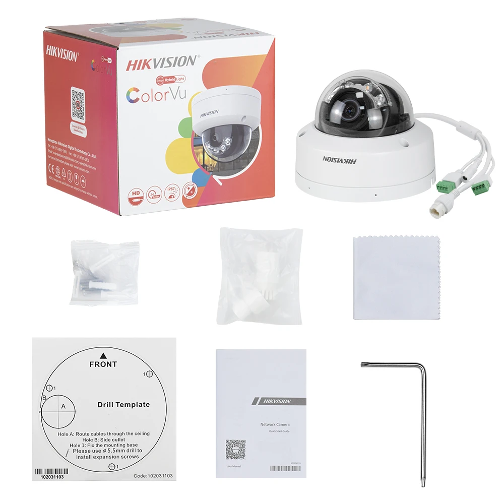 Hikvision 8MP 4K Smart Hybrid Light ColorVu Vandal-resistant Mini Dome Security Camera H.265+130 dB WDR 1/1.8" Perimeter Protect
Hikvision 8MP 4K Smart Hybrid Light ColorVu Vandal-resistant Mini Dome Security Camera H.265+130 dB WDR 1/1.8" Perimeter Protect