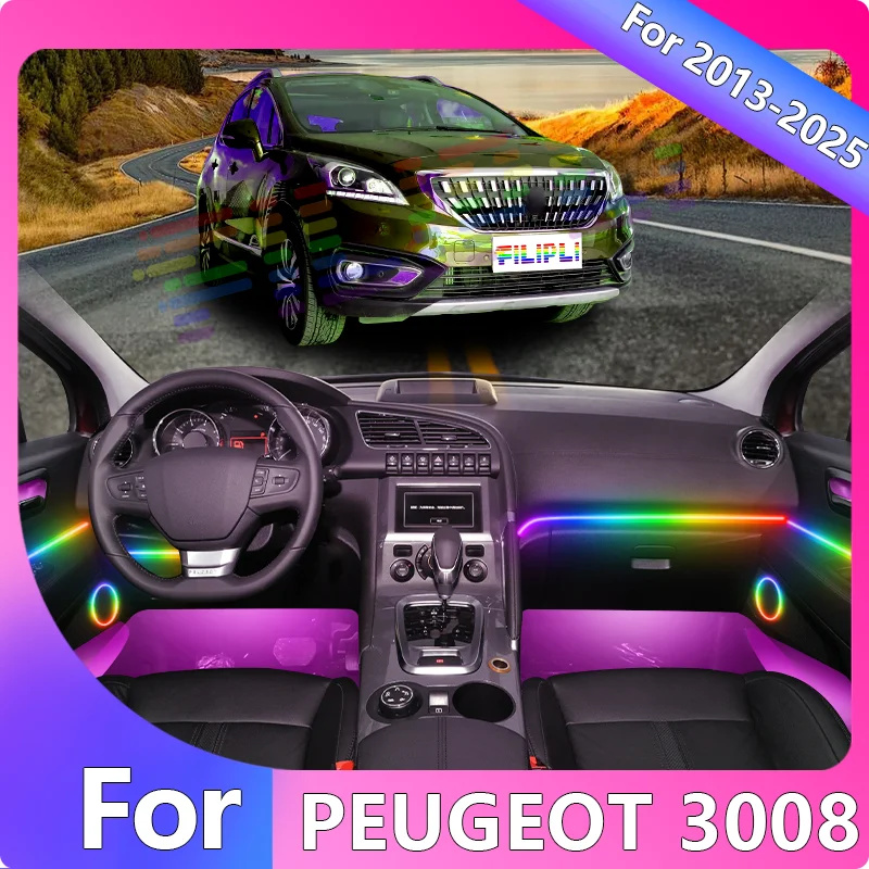 FILIPLI For The PEUGEOT 3008 For 2020 Multi Colour RGB Voice Control Car LED Mood Light Cyberpunk Music Sync Car Ambient Lights
FILIPLI For The PEUGEOT 3008 For 2020 Multi Colour RGB Voice Control Car LED Mood Light Cyberpunk Music Sync Car Ambient Lights