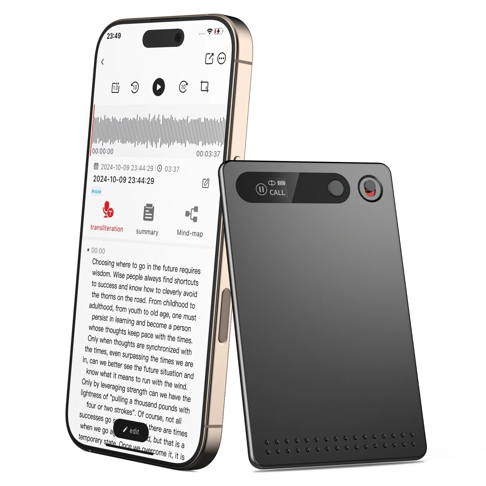 AI Recorder, AI Noise Reduction Technology, Supports 152 Languages, 64GB Memory, APP-Controlled Recorder
AI Recorder, AI Noise Reduction Technology, Supports 152 Languages, 64GB Memory, APP-Controlled Recorder