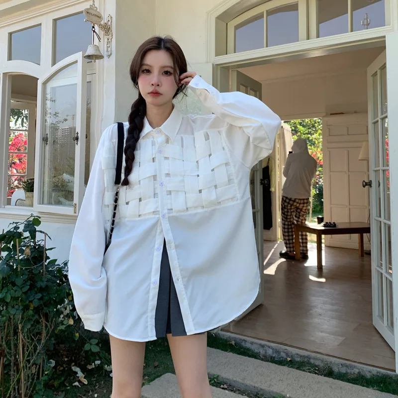 French Vintage 3D Knitted Shirts Women Spring New Design Loose White Long Sleeve Blouses Tops Female Streetwear
French Vintage 3D Knitted Shirts Women Spring New Design Loose White Long Sleeve Blouses Tops Female Streetwear