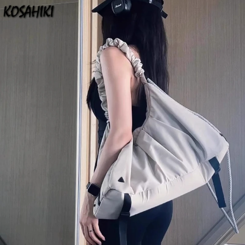 Women All Match Fashion Sports Simple Gym Bags Y2k Aesthetic Casual Pleated Handbags Streetwear Vintage Shoulder Underarm Bag
Women All Match Fashion Sports Simple Gym Bags Y2k Aesthetic Casual Pleated Handbags Streetwear Vintage Shoulder Underarm Bag