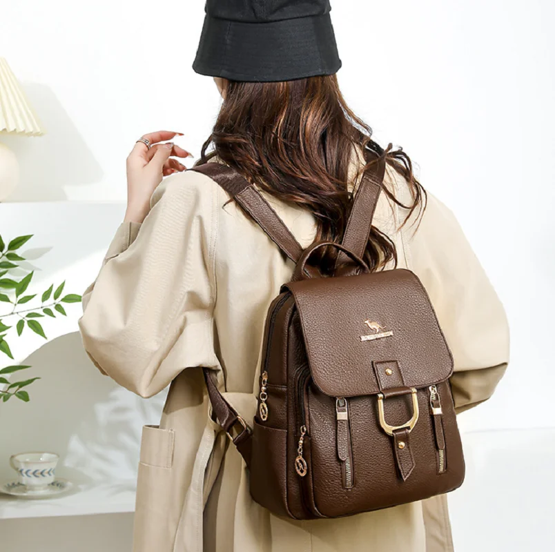 2026 Fashion Korean Soft Leather Travel Backpacks Women's High Capacity Shoulder Bags Totes Casual Backpack Laptop School Bag
2026 Fashion Korean Soft Leather Travel Backpacks Women's High Capacity Shoulder Bags Totes Casual Backpack Laptop School Bag