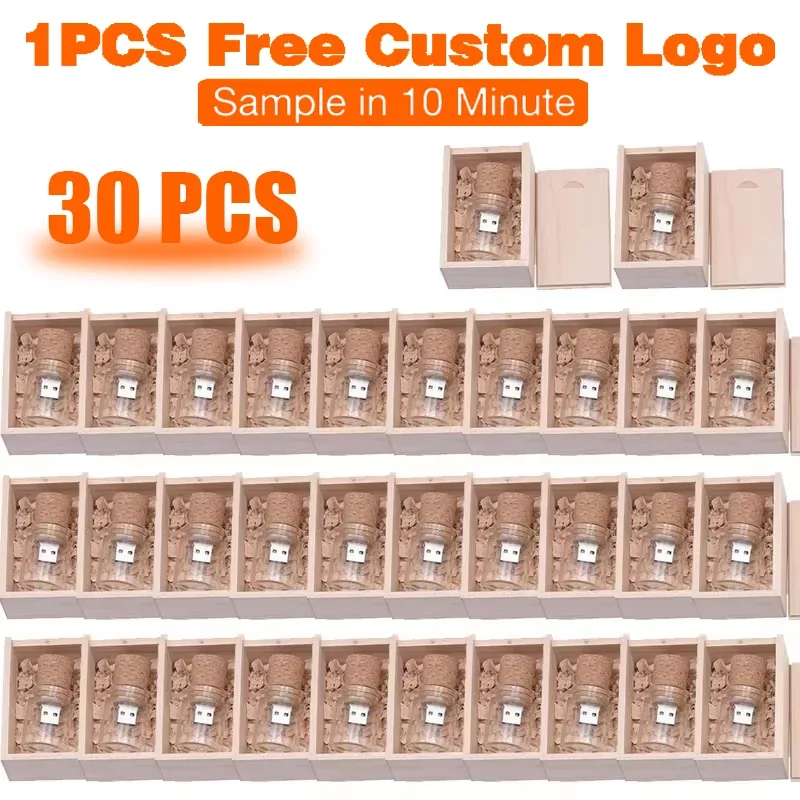30pcs New Arrival Messenger Bottle Usb 2.0 Memory Stick Glass Drift Bottle Usb Flash Drives Wooden Cork Pendrive 16GB 32GB 64GB
30pcs New Arrival Messenger Bottle Usb 2.0 Memory Stick Glass Drift Bottle Usb Flash Drives Wooden Cork Pendrive 16GB 32GB 64GB