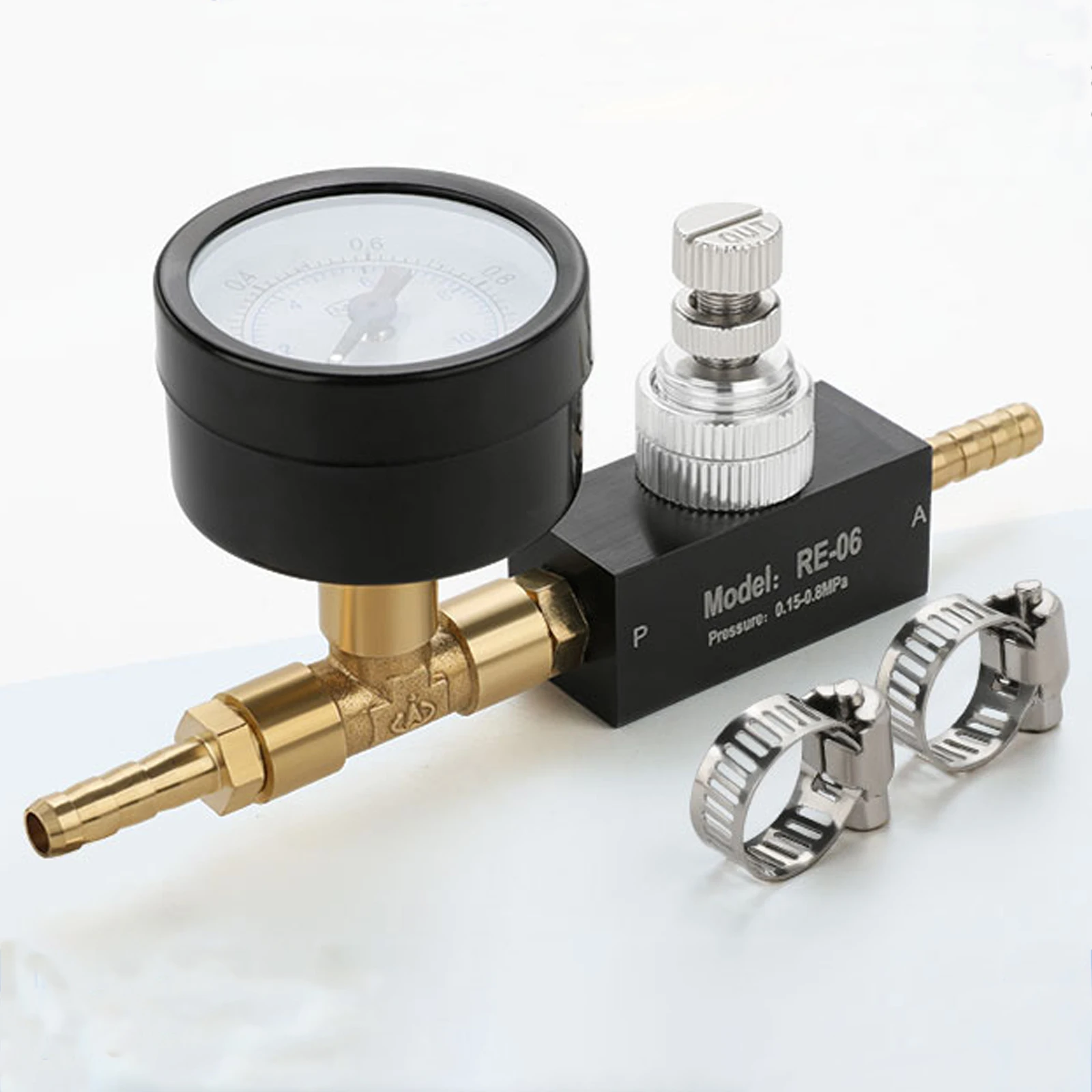 Argon Arc Welding Throttle Valve with Gauge, Adjustable Pressure Regulator for TIG MIG Welding
Argon Arc Welding Throttle Valve with Gauge, Adjustable Pressure Regulator for TIG MIG Welding