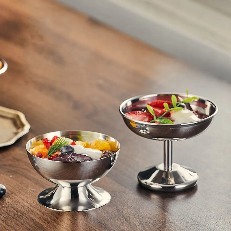 Stainless Steel Retro Pudding Cup Ice Cream Dessert Plate Fruit Bread Decorated Bowl Salad Snack High Foot Dish Food Container
Stainless Steel Retro Pudding Cup Ice Cream Dessert Plate Fruit Bread Decorated Bowl Salad Snack High Foot Dish Food Container
