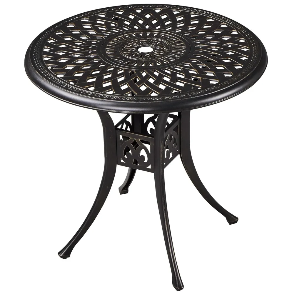 31in Cast Aluminum Patio Table with Umbrella Hole, Outdoor Round Anti-Rust Small Coffee Bistro Table with Umbrella, Customized
31in Cast Aluminum Patio Table with Umbrella Hole, Outdoor Round Anti-Rust Small Coffee Bistro Table with Umbrella, Customized