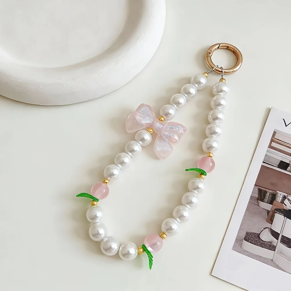 Ins Wind Pearl Phone Chain Pink Cat Eye Bead Bow Hanging Rope Women's Anti Loss Wrist Chain Universal Phone Pendant
Ins Wind Pearl Phone Chain Pink Cat Eye Bead Bow Hanging Rope Women's Anti Loss Wrist Chain Universal Phone Pendant