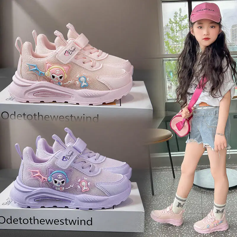 Спортивная обувь Kuromi для девочек Sanrio, детская весенне-осенняя обувь на мягкой подошве, новая повседневная обувь с героями мультфильмов в стиле аниме, кавайные дышащие кроссовки
Спортивная обувь Kuromi для девочек Sanrio, детская весенне-осенняя обувь на мягкой подошве, новая повседневная обувь с героями мультфильмов в стиле аниме, кавайные дышащие кроссовки