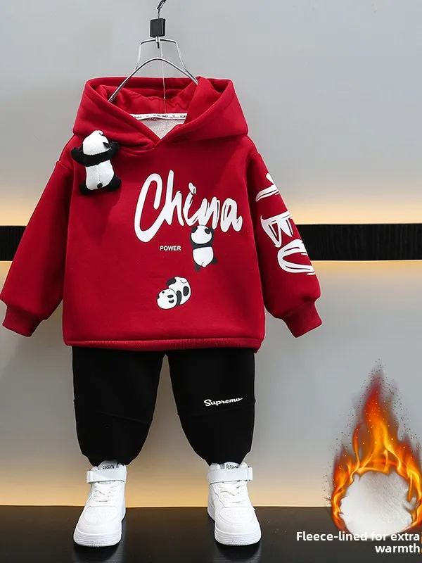 Комплект из толстовки с капюшоном и брюк на флисовой подкладке для мальчиков, осенне-зимняя одежда, повседневная спортивная одежда, комплект для маленьких мальчиков, длинные брюки с длинными рукавами
Комплект из толстовки с капюшоном и брюк на флисовой подкладке для мальчиков, осенне-зимняя одежда, повседневная спортивная одежда, комплект для маленьких мальчиков, длинные брюки с длинными рукавами