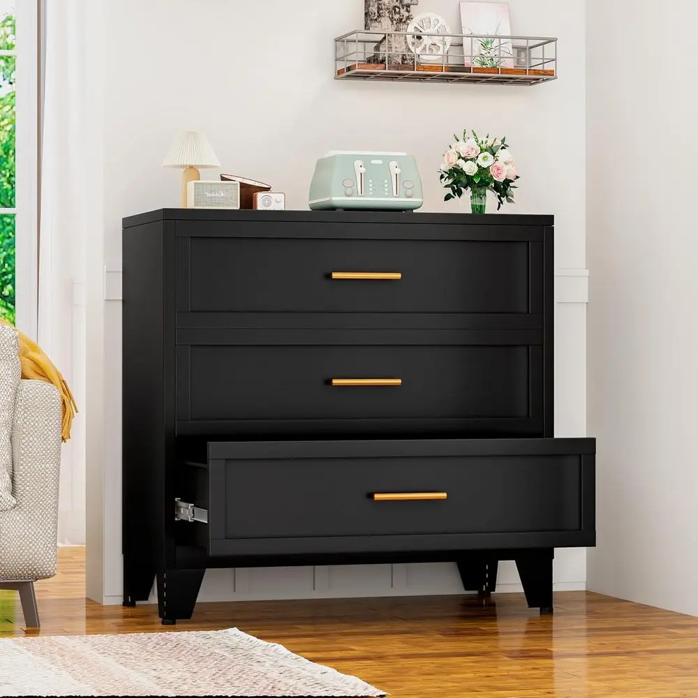 Space-Saving Multi-Functional Accent Cabinet for Bedroom with Drawers and Storage in Black
Space-Saving Multi-Functional Accent Cabinet for Bedroom with Drawers and Storage in Black