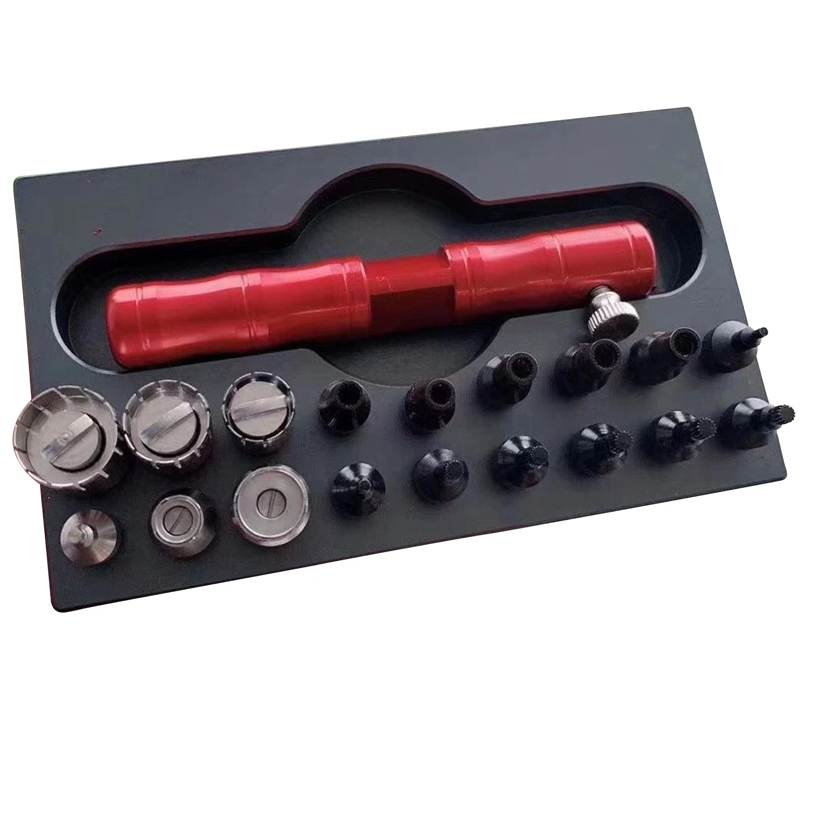 Practical Watch Crowns Tube Removing Tool for Rolex Watch With Nozzle For Screw on Pusher Case Installing The Movement Bearing
Practical Watch Crowns Tube Removing Tool for Rolex Watch With Nozzle For Screw on Pusher Case Installing The Movement Bearing