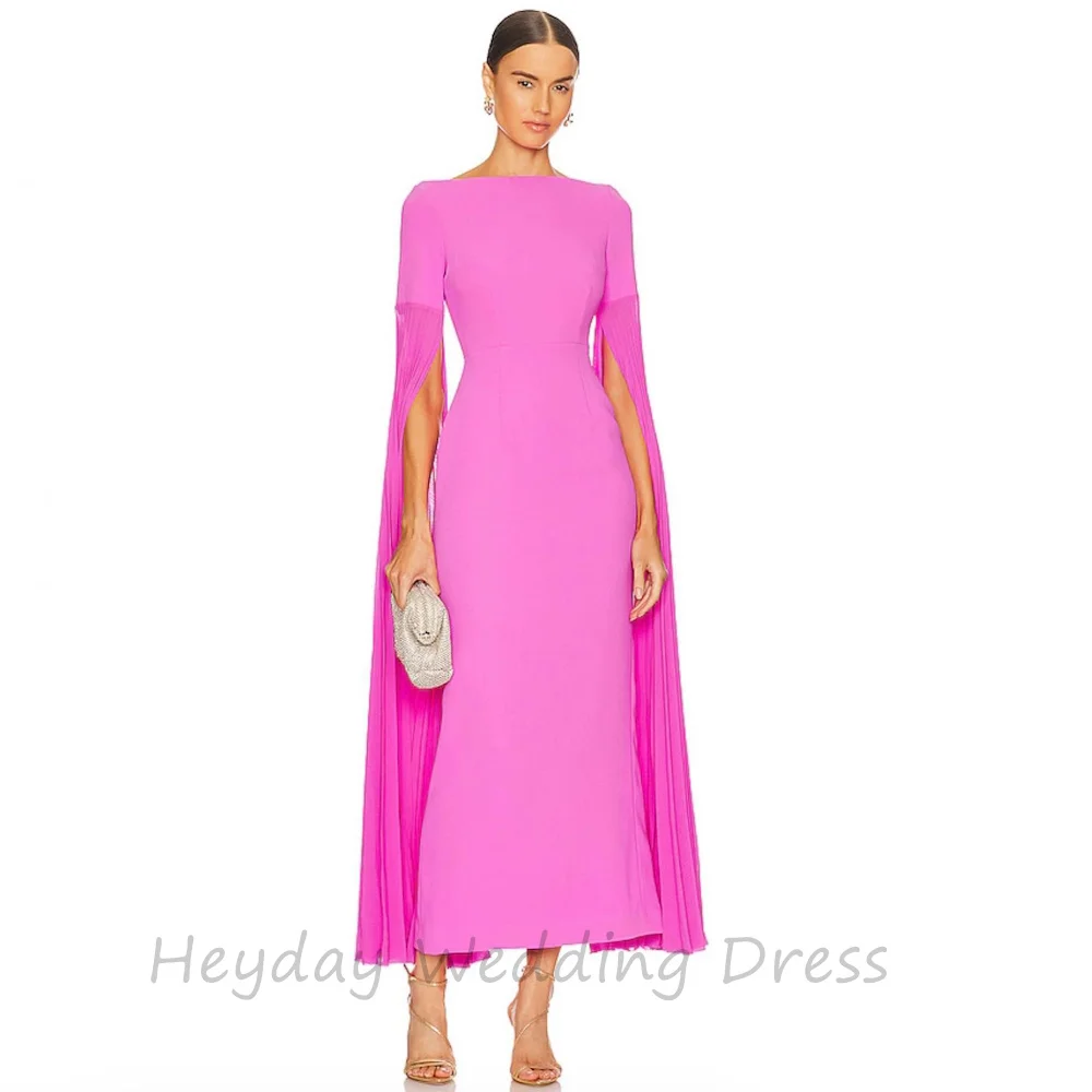 Heyday Pretty Dress Customized O-Neck Ruched Straight With Back Split Formal Evening Dress Ankle Length Party Dress For Women
Heyday Pretty Dress Customized O-Neck Ruched Straight With Back Split Formal Evening Dress Ankle Length Party Dress For Women