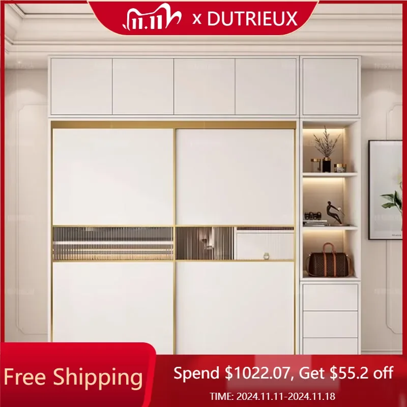 Modern Sliding Doors Wardrobe Storage Multifuncion Wooden Bedroom Wardrobe Luxury Portable Ropero Armable De Ropa Room Furniture
Modern Sliding Doors Wardrobe Storage Multifuncion Wooden Bedroom Wardrobe Luxury Portable Ropero Armable De Ropa Room Furniture