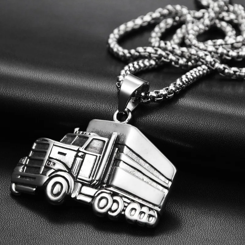 Trucks Driver Men Necklaces Stainless Steel Pendant Chain Punk Rock Biker Women Jewelry Fashion Accessories Gifts Wholesale
Trucks Driver Men Necklaces Stainless Steel Pendant Chain Punk Rock Biker Women Jewelry Fashion Accessories Gifts Wholesale