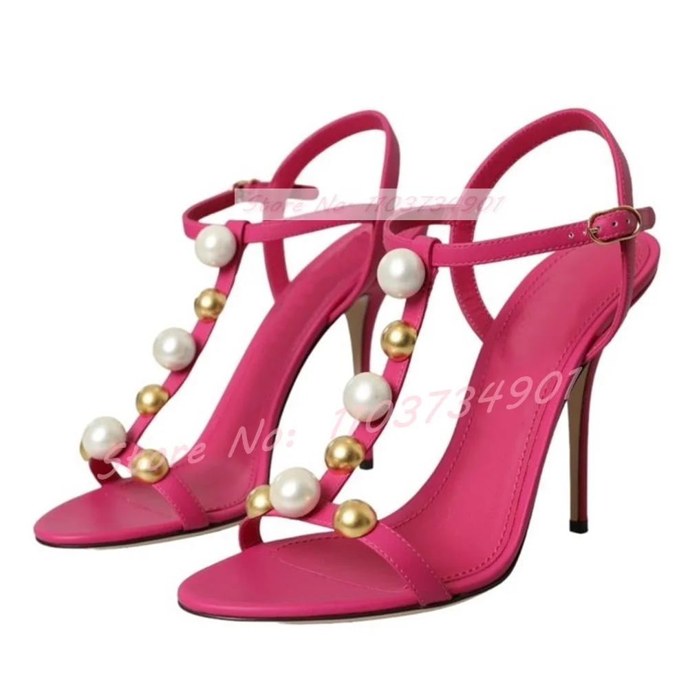 Red Pearl T-bar Sandals Women Ankle Strap Open Toe Thin High Heels Shoes Ladies Luxury Elegant Sexy Party Solid Big Size Sandals 
Red Pearl T-bar Sandals Women Ankle Strap Open Toe Thin High Heels Shoes Ladies Luxury Elegant Sexy Party Solid Big Size Sandals