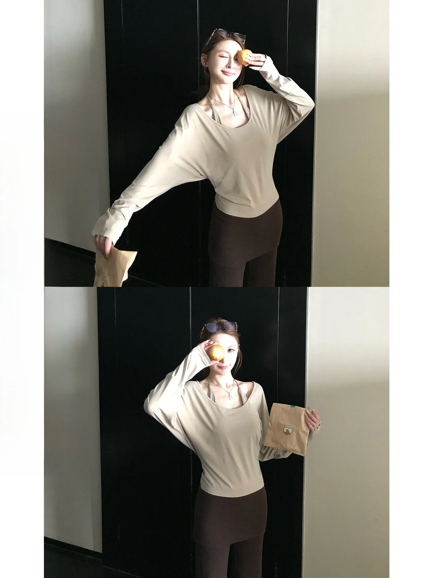 Skk Store Crush Series Lightweight Loose U-Neck T-Shirt Set Women's Long Sleeve Silk Base Layer Top And Bottoms Spring Summer
Skk Store Crush Series Lightweight Loose U-Neck T-Shirt Set Women's Long Sleeve Silk Base Layer Top And Bottoms Spring Summer