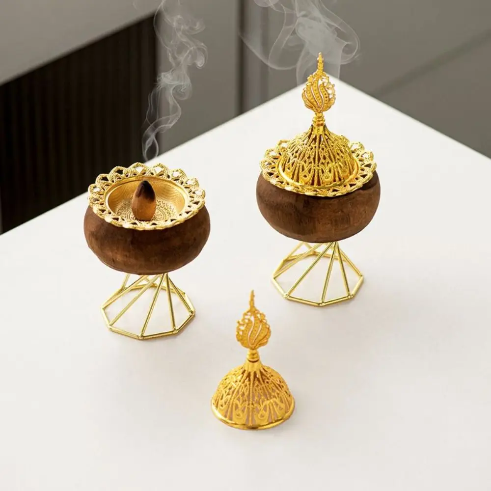 Moisture Proof Middle East Incense Holder Golden Metal Craft Festival Incense Stove Wood Octagonal Aromatherapy Rack
Moisture Proof Middle East Incense Holder Golden Metal Craft Festival Incense Stove Wood Octagonal Aromatherapy Rack