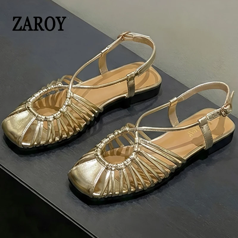 ZAROY Women Flat Sandals Summer Narrow Band Roman Shoes Casual Plus Size Brand Designer Banquet Beach Gladiator Sandalias Zapato
ZAROY Women Flat Sandals Summer Narrow Band Roman Shoes Casual Plus Size Brand Designer Banquet Beach Gladiator Sandalias Zapato