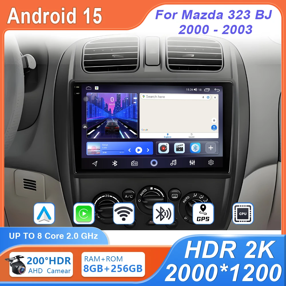 Multimedia Video Player GPS Navigation Android 15 Wireless CarPlay Auto For Mazda 323 BJ 2000 - 2003 Car Radio Stereo Head Unit
Multimedia Video Player GPS Navigation Android 15 Wireless CarPlay Auto For Mazda 323 BJ 2000 - 2003 Car Radio Stereo Head Unit