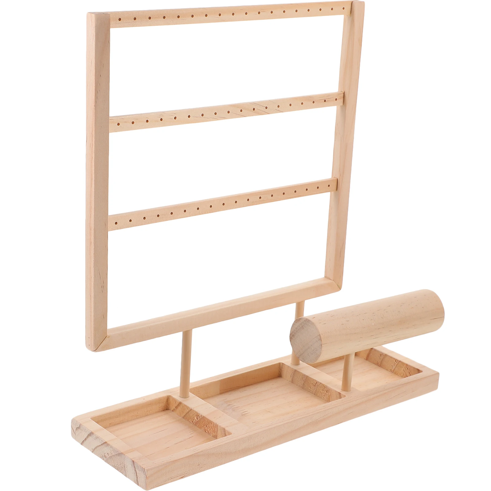 Wooden Jewelry Earring Holder Display Necklace Hanging Rack Desktop Tray Storage Jewelry Necklace ganizer Solution
Wooden Jewelry Earring Holder Display Necklace Hanging Rack Desktop Tray Storage Jewelry Necklace ganizer Solution