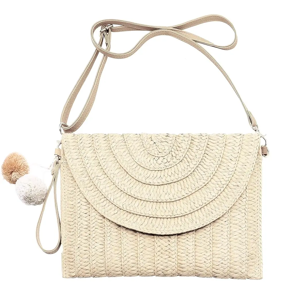 Straw Clutch Bag Woven Purse for Women Shoulder Bag Casual Beach Rattan Handmade Wallet
Straw Clutch Bag Woven Purse for Women Shoulder Bag Casual Beach Rattan Handmade Wallet