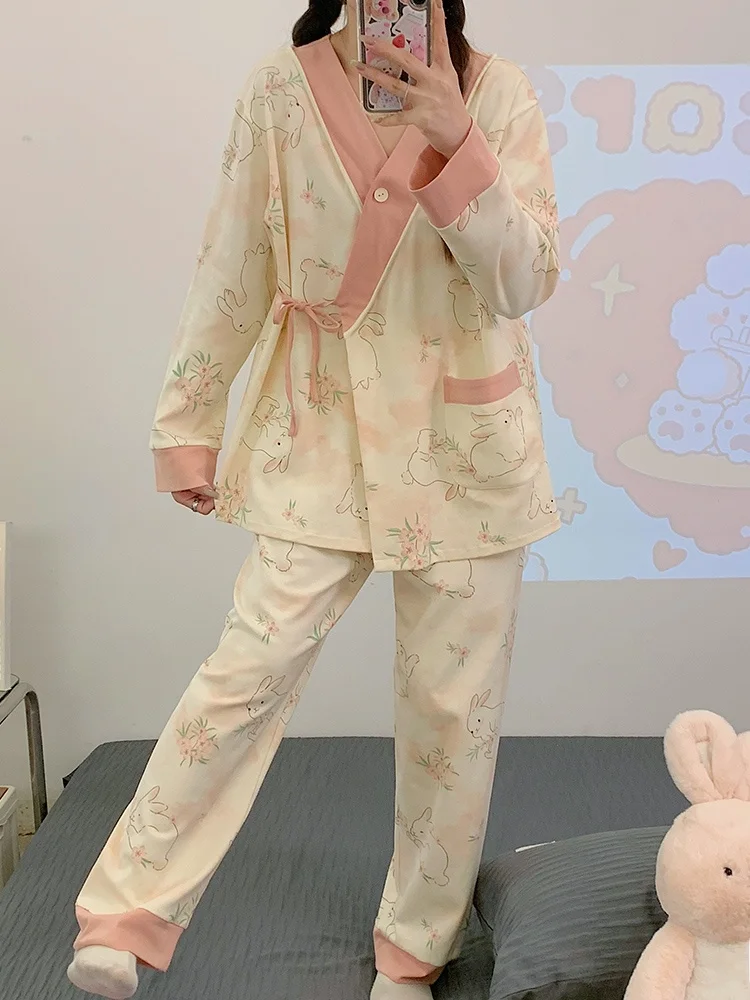 Summer Cotton Spwear for Pregnant Women Breathable Thin Materni Postpartum Nursing Home Use Comfortable Long Sve V-Ne
Summer Cotton Spwear for Pregnant Women Breathable Thin Materni Postpartum Nursing Home Use Comfortable Long Sve V-Ne
