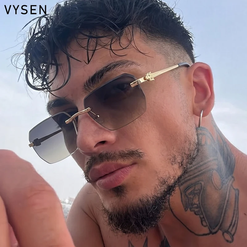 Vintage Geometric Square Rimless Sunglasses Men Leopard Head Metal Sun Glasses Fashion Hip Hop Shades Punk Streetwear Eyewear
Vintage Geometric Square Rimless Sunglasses Men Leopard Head Metal Sun Glasses Fashion Hip Hop Shades Punk Streetwear Eyewear