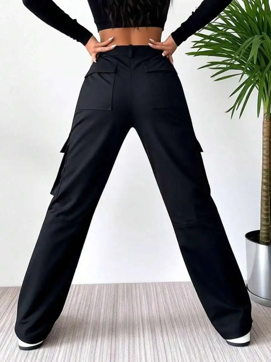 High-Waisted Straight Leg Cargo Pants For Women Slimming Casual Wide Leg Trousers
High-Waisted Straight Leg Cargo Pants For Women Slimming Casual Wide Leg Trousers