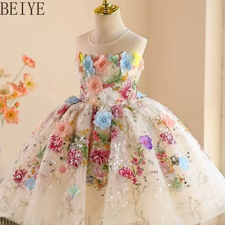 Girls Party Dresses High-end Flower Girl Children's Formal Wear Performance Costume for Girls Princess Kids Birthday Dress
Girls Party Dresses High-end Flower Girl Children's Formal Wear Performance Costume for Girls Princess Kids Birthday Dress