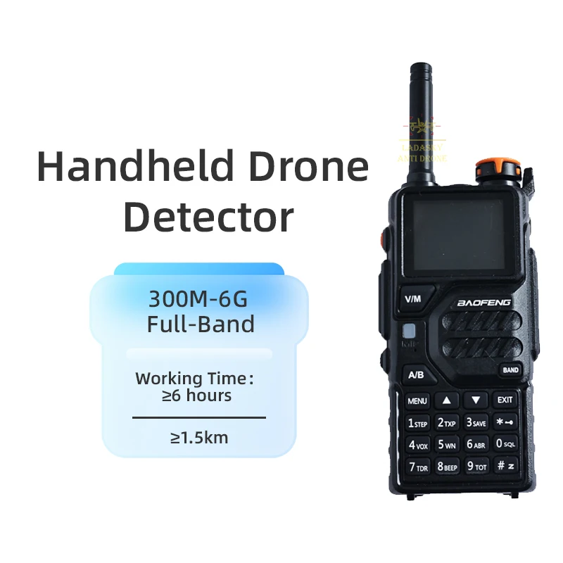 1.5km 2km Handheld Dron Detector 300M~6Ghz Full Frequency Coverage 1.5G 2.4G 5.2G 5.8G FPV Dron Detect System Detector 
1.5km 2km Handheld Dron Detector 300M~6Ghz Full Frequency Coverage 1.5G 2.4G 5.2G 5.8G FPV Dron Detect System Detector