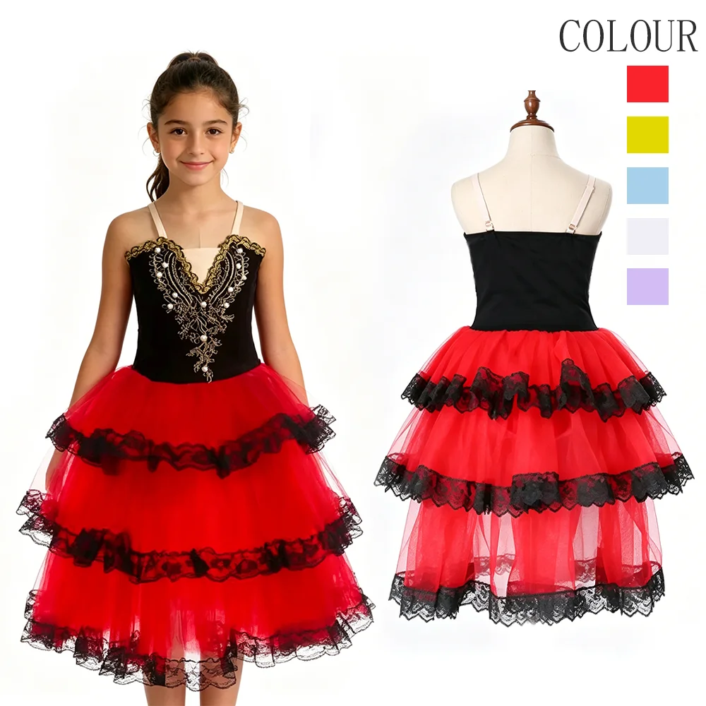 Red Spanish Style Ballet Costume for Women and Kids Romantic Long Tulle Tutu Dress Professional Ballerina Performance Outfit
Red Spanish Style Ballet Costume for Women and Kids Romantic Long Tulle Tutu Dress Professional Ballerina Performance Outfit
