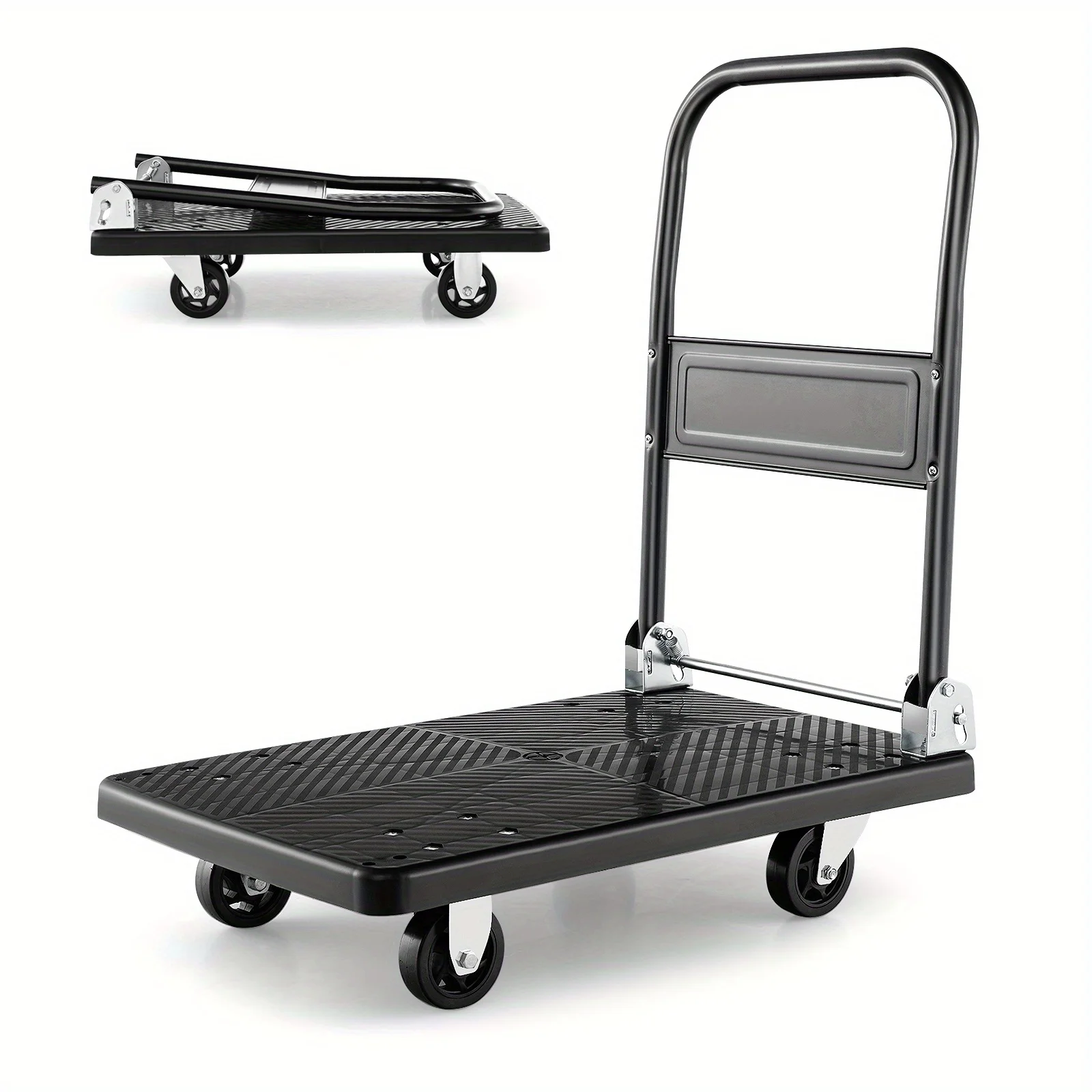 Costway Folding Push Cart Dolly Platform Hand Truck W/360° Swivel Wheels 440LBS Capacity
Costway Folding Push Cart Dolly Platform Hand Truck W/360° Swivel Wheels 440LBS Capacity