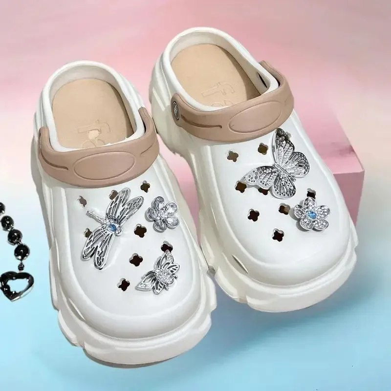 Women's DIY Silver Butterfly-Knot Fashion Bow Decor Clogs - Summer Spring Autumn Beach Sandals for Garden And Casual Wear
Women's DIY Silver Butterfly-Knot Fashion Bow Decor Clogs - Summer Spring Autumn Beach Sandals for Garden And Casual Wear