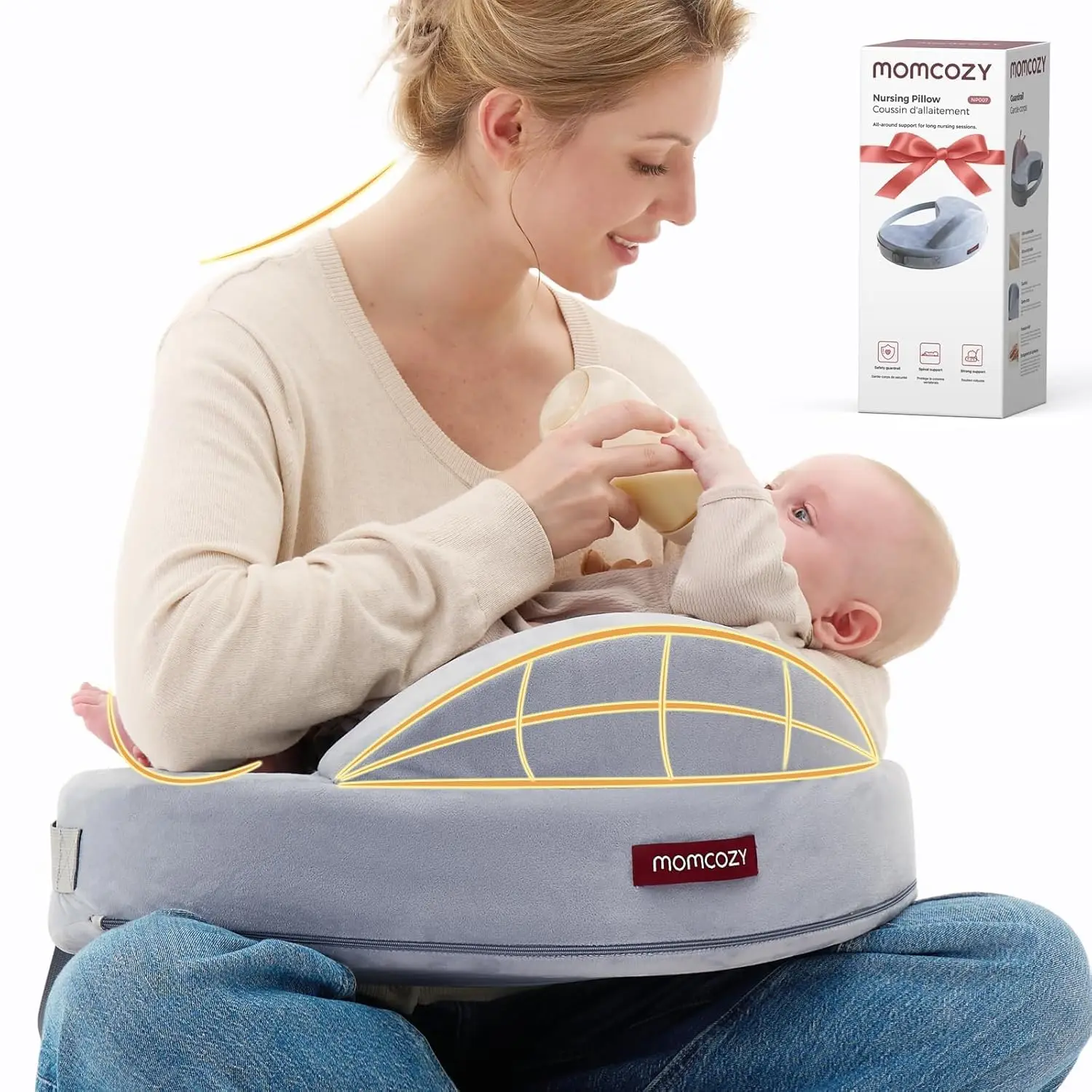 Innovative Safety Fence Nursing Pillow with Firm Memory Foam, Ergonomic Support, Adjustable & Removable Cover for Comfort
Innovative Safety Fence Nursing Pillow with Firm Memory Foam, Ergonomic Support, Adjustable & Removable Cover for Comfort