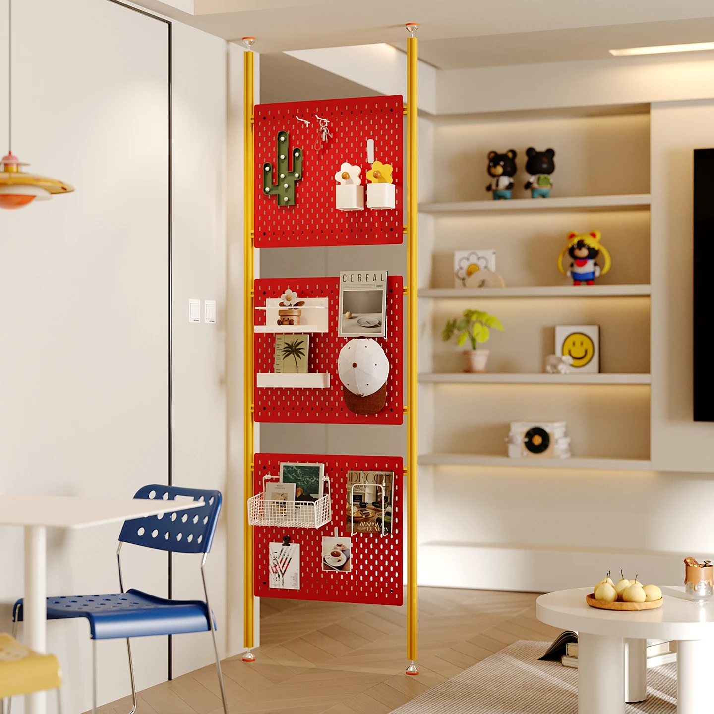 Aluminum profile metal hole board is upright without punching holes, screen partition rack display rack
Aluminum profile metal hole board is upright without punching holes, screen partition rack display rack