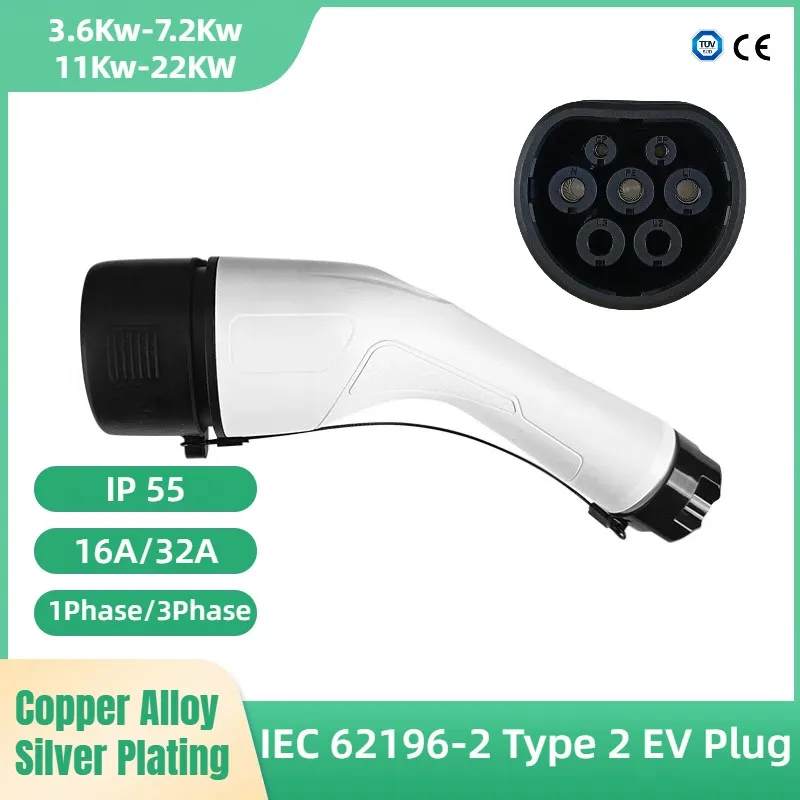 Type 2 EVSE Female Electric Vehicle Charger Plug IEC 62196 Converter 16A 32A for Electric Car Charging Stations replacement plug
Type 2 EVSE Female Electric Vehicle Charger Plug IEC 62196 Converter 16A 32A for Electric Car Charging Stations replacement plug