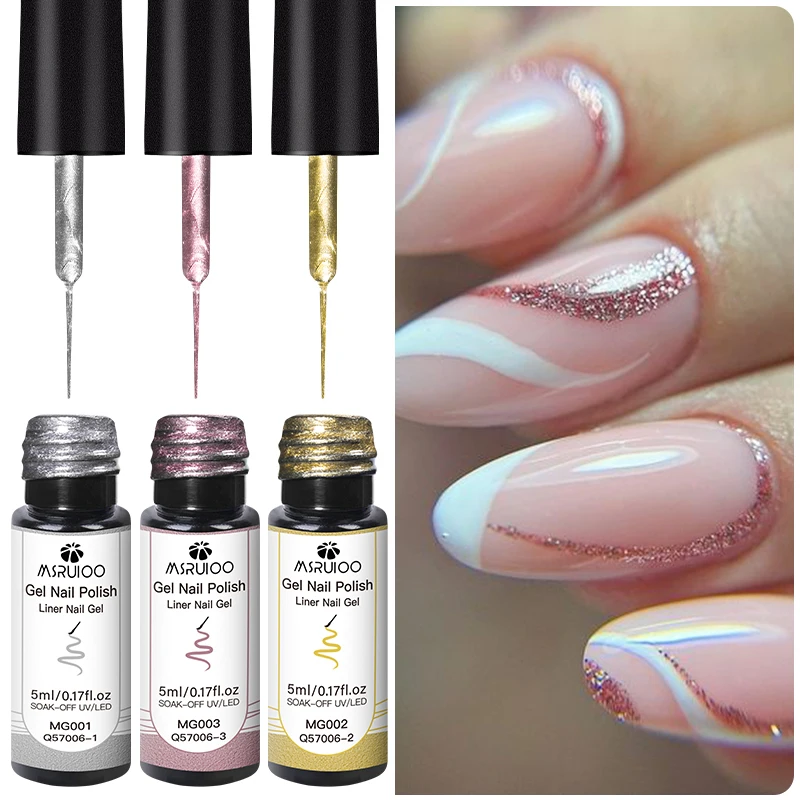 5ml Metallic Painting Liner Gel Nail Polish Set Gold Silver Pink Semi-Permanent Line UV Gel Varnish For Drawing French Nails
5ml Metallic Painting Liner Gel Nail Polish Set Gold Silver Pink Semi-Permanent Line UV Gel Varnish For Drawing French Nails