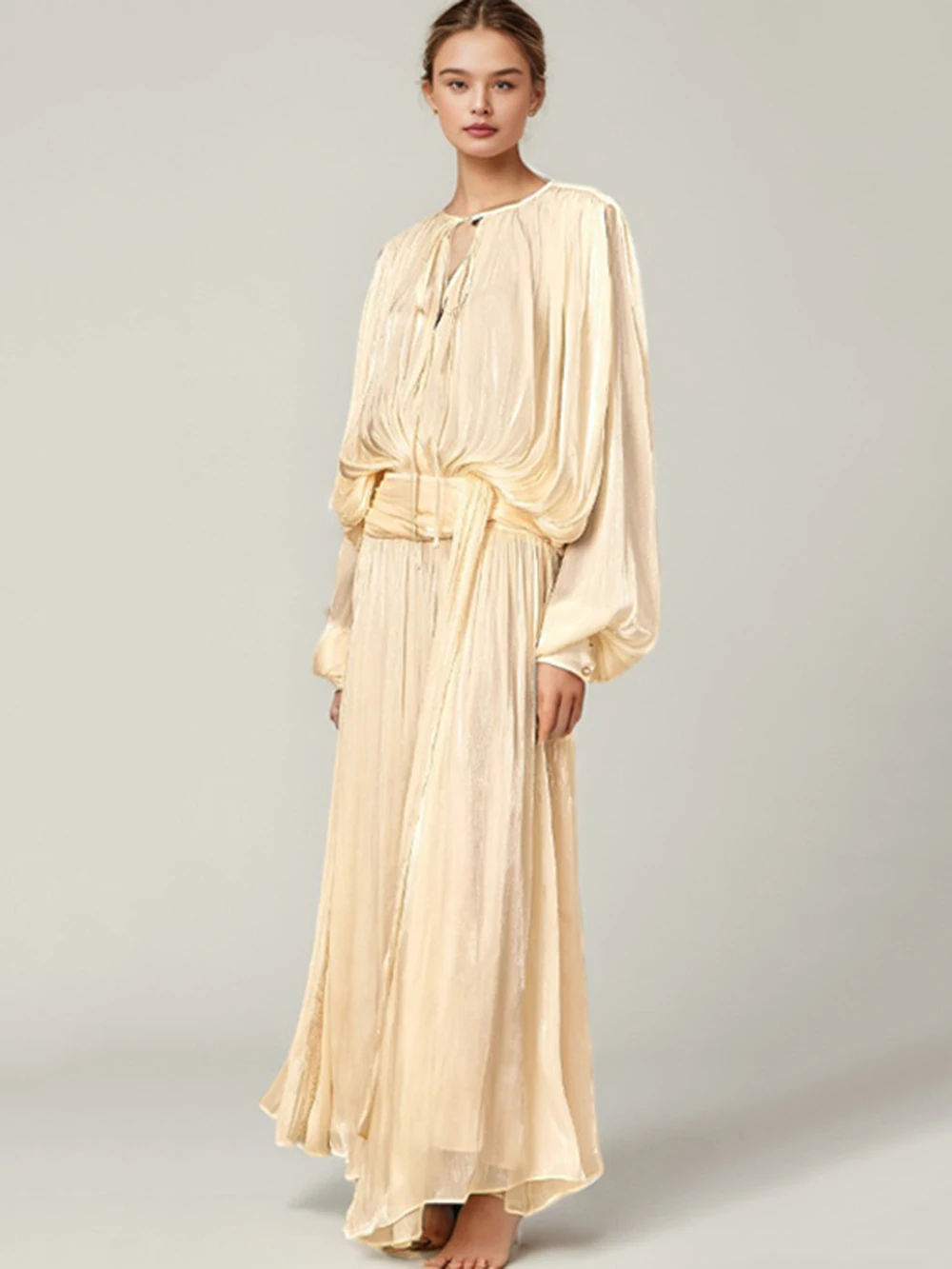 Elegant And Stylish Fairy Dress 2026 Summer New Round Neck Waist Cinched Lace Up High-End Dress
Elegant And Stylish Fairy Dress 2026 Summer New Round Neck Waist Cinched Lace Up High-End Dress