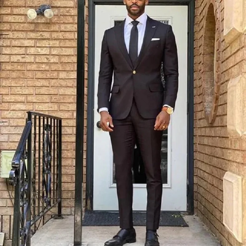 Men Suits Peak Lapel Tuxedos Groom Wedding Suits Set Black Purple Blazer Jacket Pants 2 Pieces Business Formal Classic Costume
Men Suits Peak Lapel Tuxedos Groom Wedding Suits Set Black Purple Blazer Jacket Pants 2 Pieces Business Formal Classic Costume