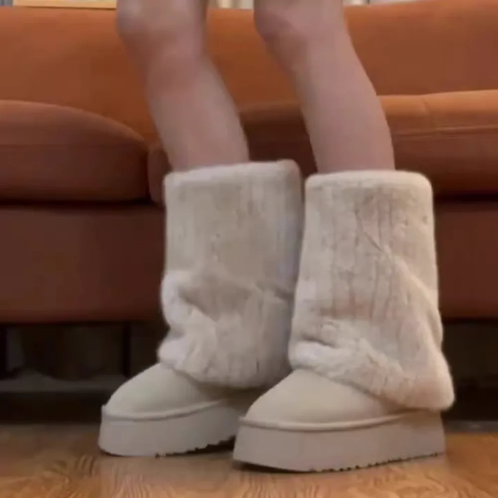 White Fleece-Lined Thickened High-Top Cotton Women's Boots 2026 New Winter Style Anti-Slip Warm Footwear For Cold Weather Scenar
White Fleece-Lined Thickened High-Top Cotton Women's Boots 2026 New Winter Style Anti-Slip Warm Footwear For Cold Weather Scenar