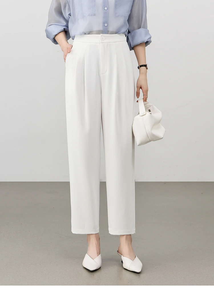 SENTUBILA Women's Harem Pants Trousers Summer 2025 Loose Elegant Office High Waisted Thin Nine-point Pencil Pant Woman 152K59342
SENTUBILA Women's Harem Pants Trousers Summer 2025 Loose Elegant Office High Waisted Thin Nine-point Pencil Pant Woman 152K59342